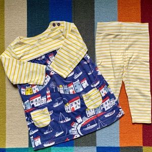 Baby boden dress & leggings 12-18